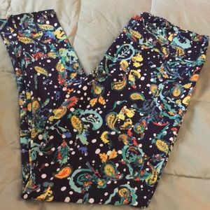 New LLR Lularoe TC Color Splattered Print Leggings